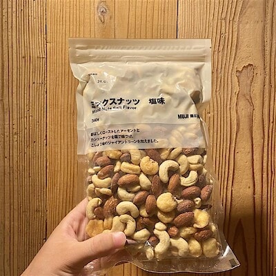 【無印良品500 マルシェ池田】 毎日食べたくなる無印のミックスナッツ塩味