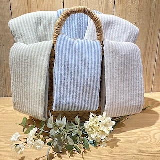 【無印良品500 マルシェ池田】 春を感じる新色!!ストライプ柄が登場しました。