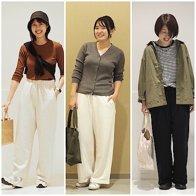 【津田沼ビート】ソフトな履き心地！裏毛スウェットワイドパンツ