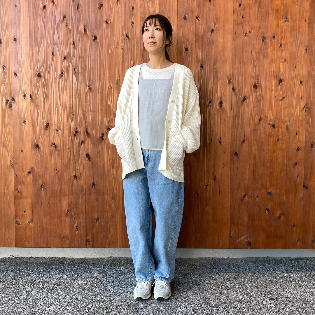 二重ガーゼドットドビータンクトップ