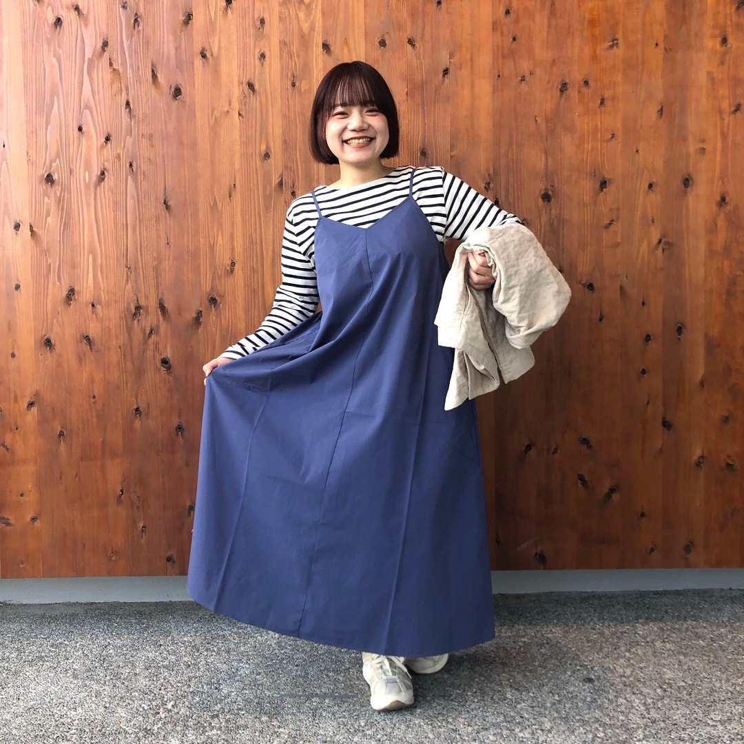 乾きやすいブロードキャミソールワンピース