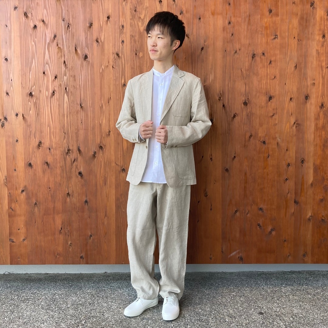 リネン洗いざらしジャケット