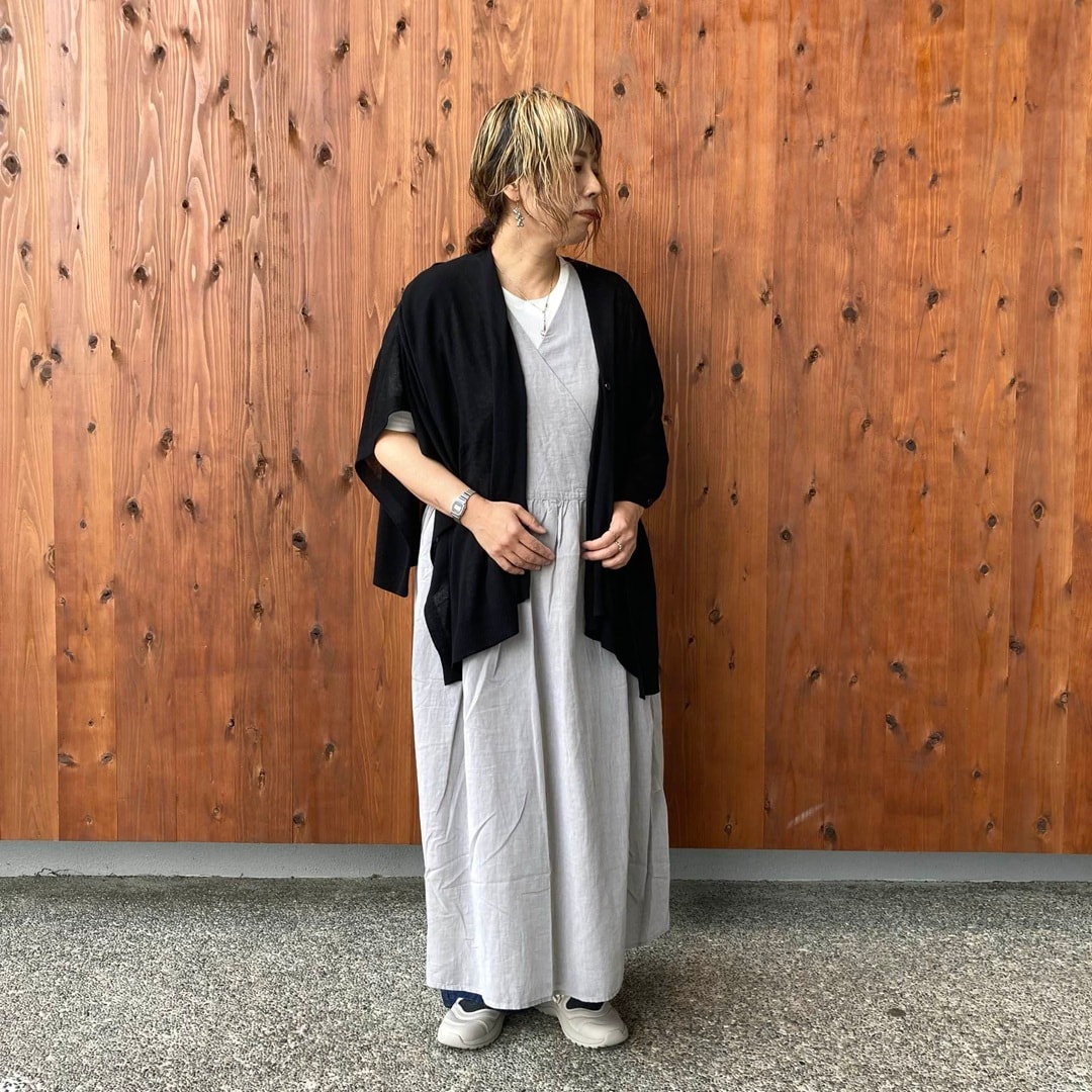 強撚シアーカシュクールワンピース