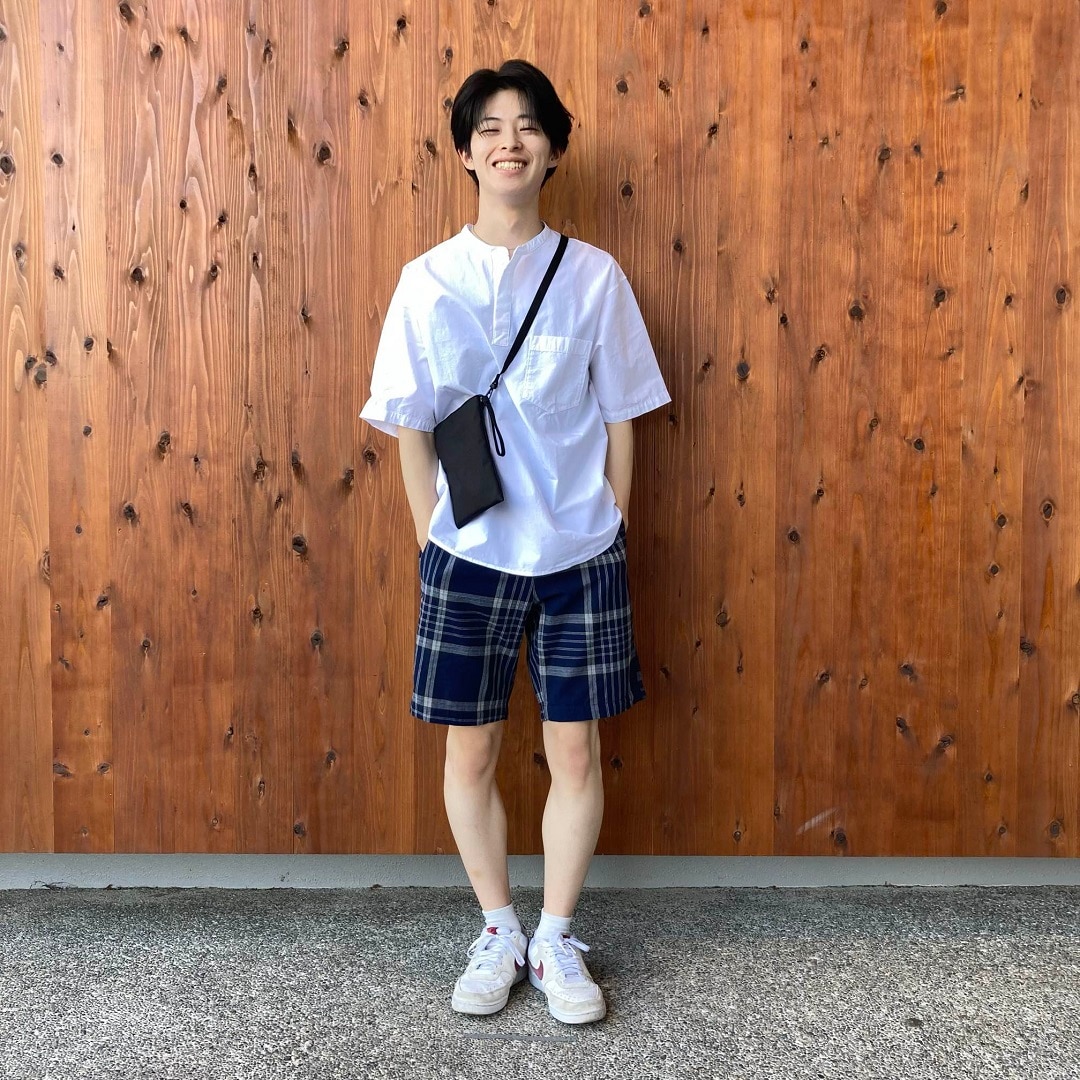 マドラスチェックイージーショートパンツ