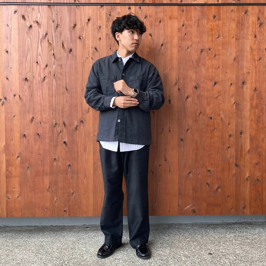 両面起毛フランネルシャツジャケット