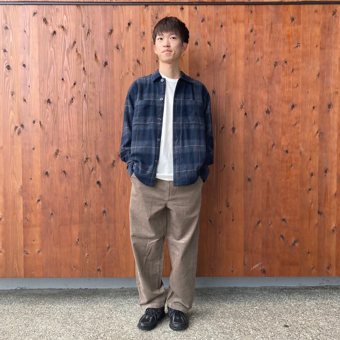 両面起毛フランネルシャツジャケット