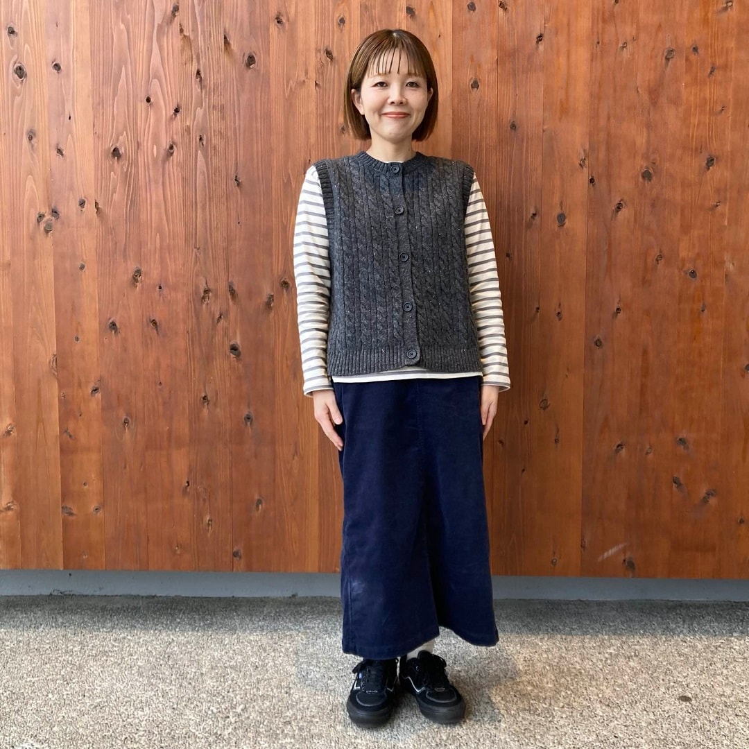 太番手ボートネック長袖Ｔシャツ