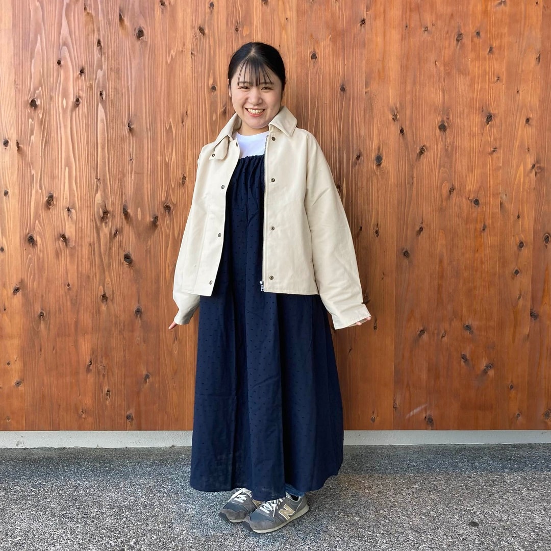 二重ガーゼドットドビーキャミワンピース