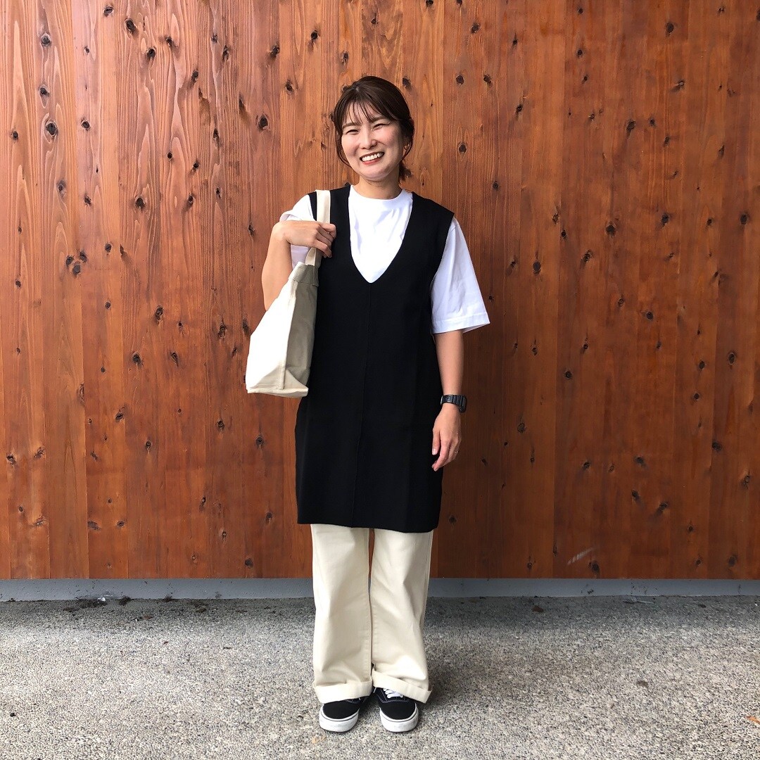 洗えるミラノリブ編みロングベスト