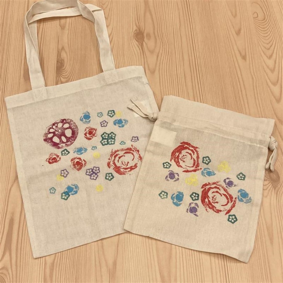 野菜スタンプでつくるオリジナルバッグ