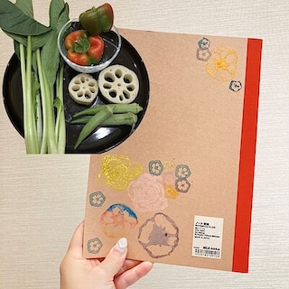 【バロー中小田井】野菜スタンプでオリジナルノートを作ろう
