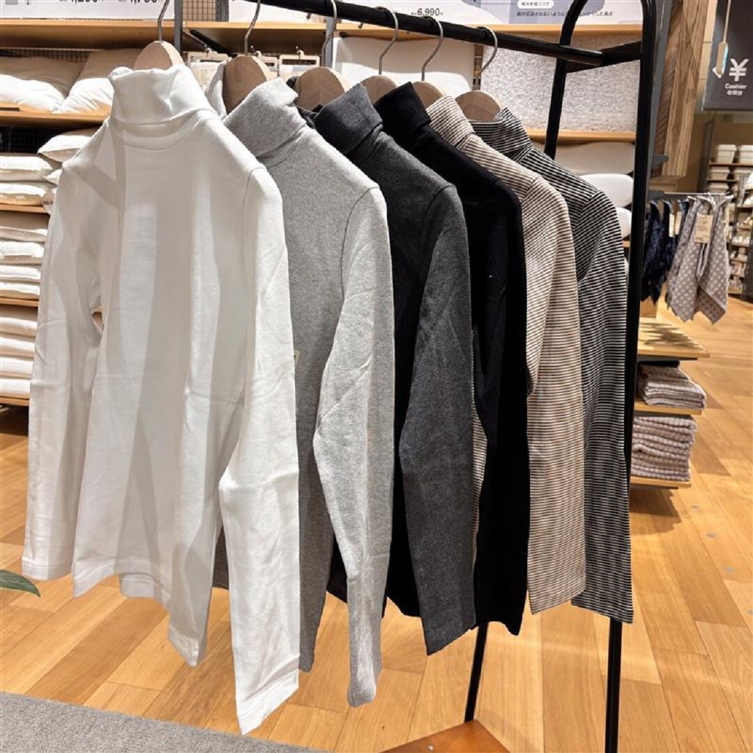 良いね祭対象商品「起毛スライス編みタートルネック長袖Tシャツ」のご紹介