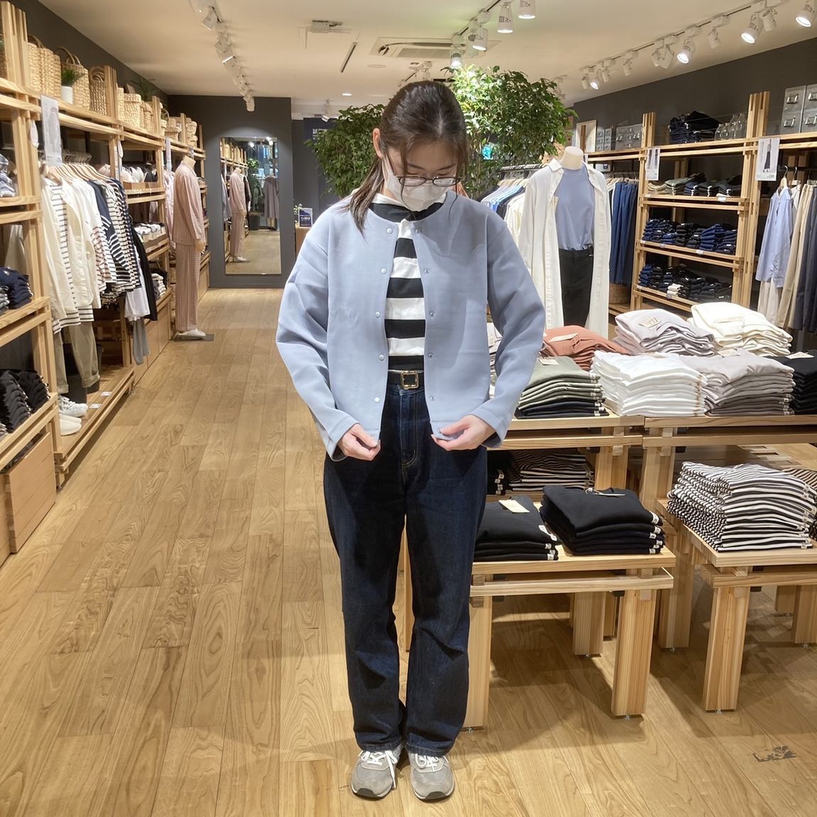【岡山表町商店街】ふわっと心地いい二重編みスウェットカーディガン