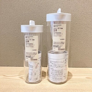 【無印良品500エミオ秋津】横置きできるストレーナー付き冷水筒のご紹介