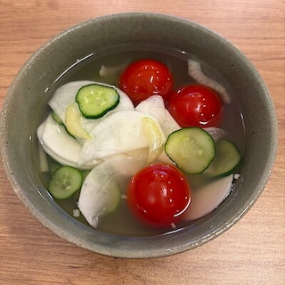 【富山堀川本郷】さっぱりとしたスープと野菜を味わえる「水キムチの素」