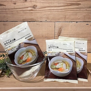 【無印良品500　東大阪フッセ】暑い季節にうれしいさっぱりとしたスープと野菜を味わう爽やかな一品！！