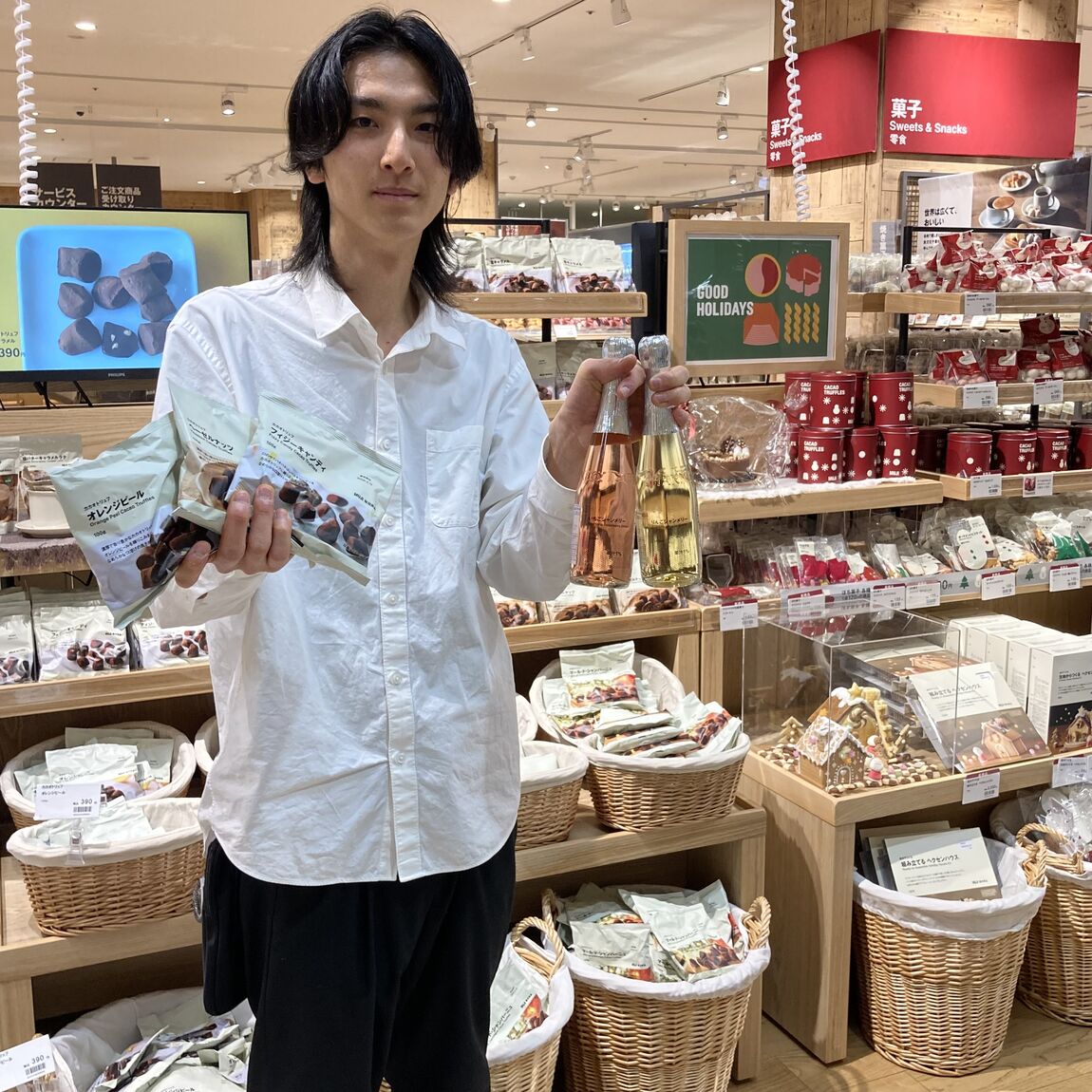 カカオトリュフとシャンメリーの試食案内