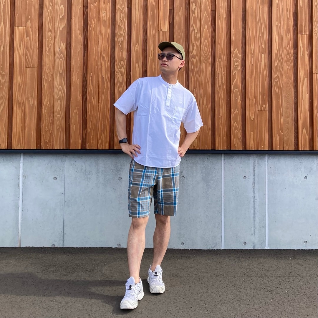 マドラスチェックイージーショートパンツ