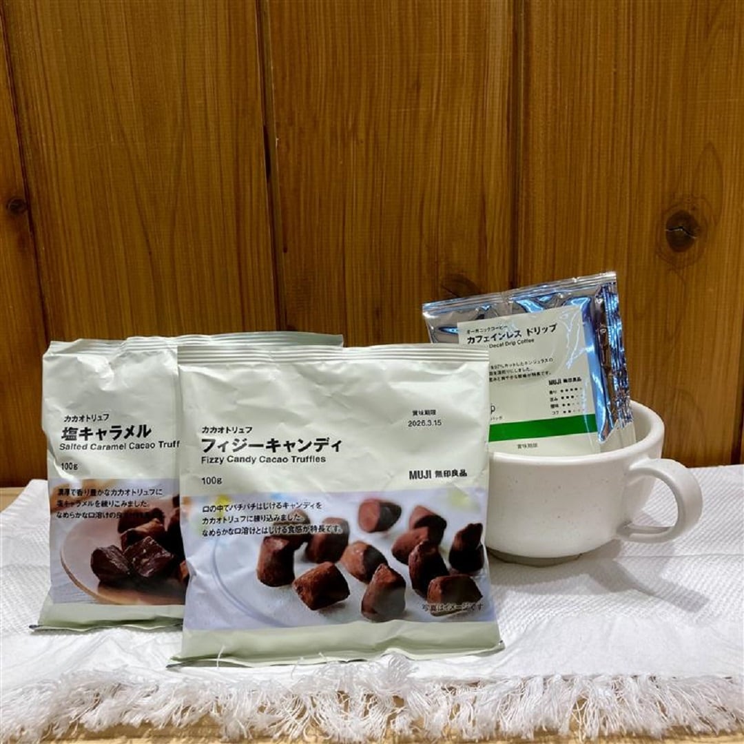 カカオトリュフとコーヒー