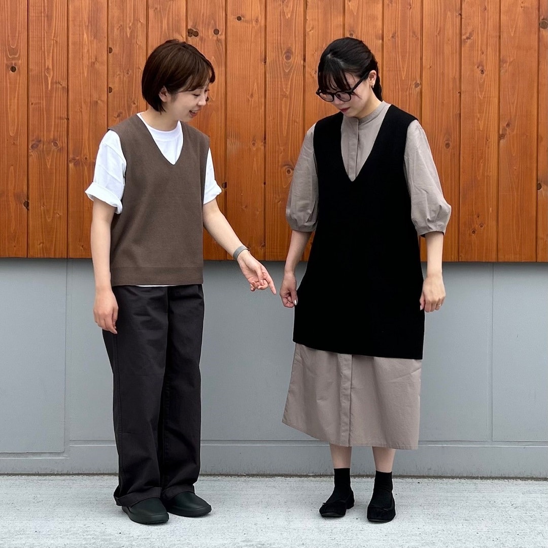 ハピオ木野】晩夏から春先まで使える、ミラノリブ編みベスト｜ 無印良品