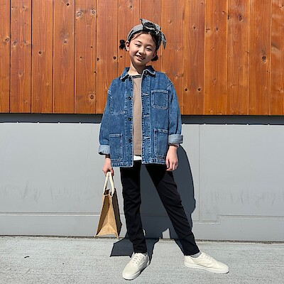 キッズ 木の実から作ったカポック混デニムジャケット | 無印良品