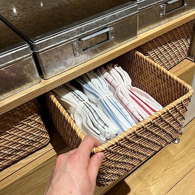 重なるラタン角型バスケット・大 | 無印良品