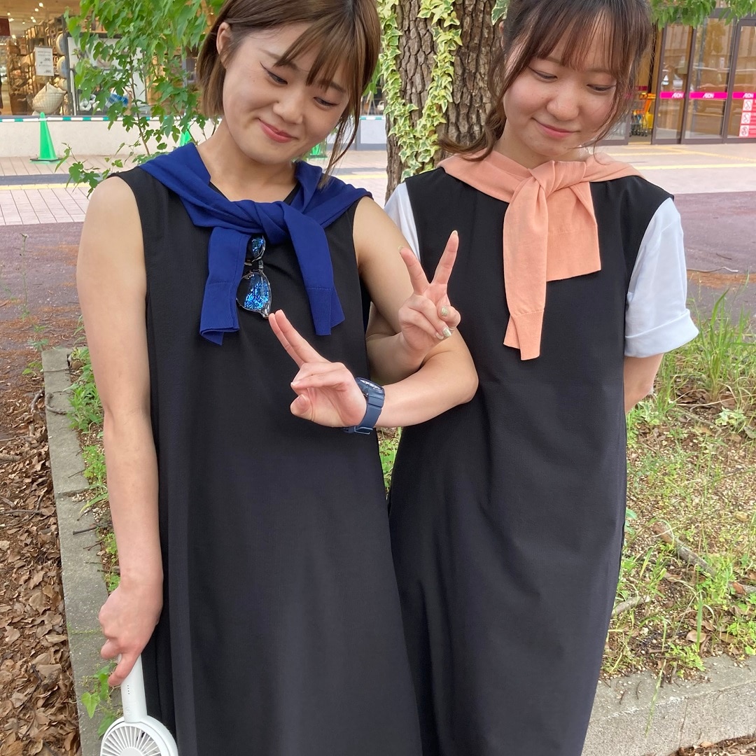 スリーブレスワンピース