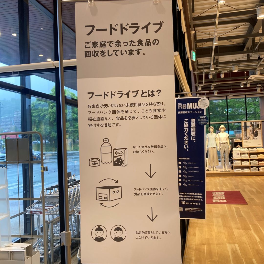 remujiweek訳あり品とフードドライブのご紹介