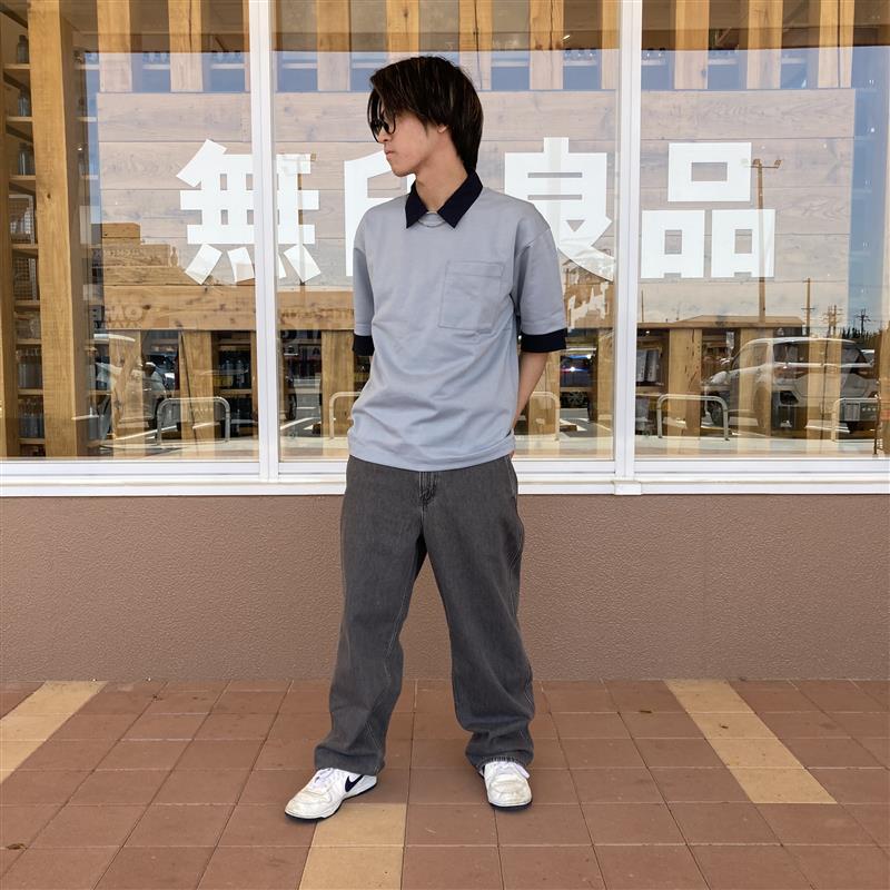 【堅田】涼感ワイド半袖Tシャツスナップ