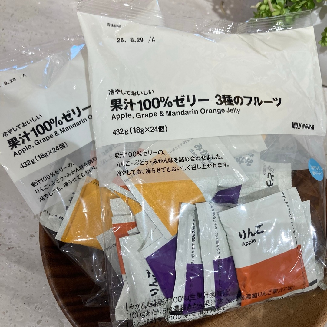 果汁100％ゼリー　3種のフルーツ画像