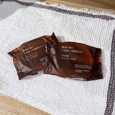 【無印良品500NAMBAなんなん】 新商品　精油の香り うるおい洗顔石けんのご紹介