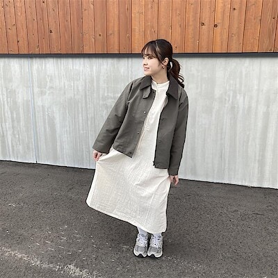 【コープさっぽろぬまのはた】撥水コーデュロイ衿ショートブルゾン：164cm