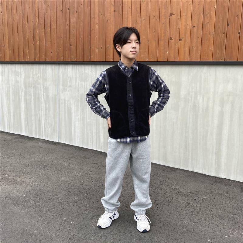 両面起毛フランネル長袖シャツ