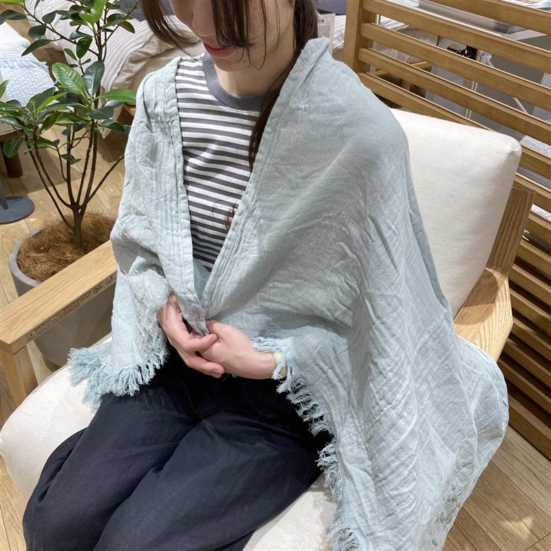 羽織れる　二重ガーゼブランケット