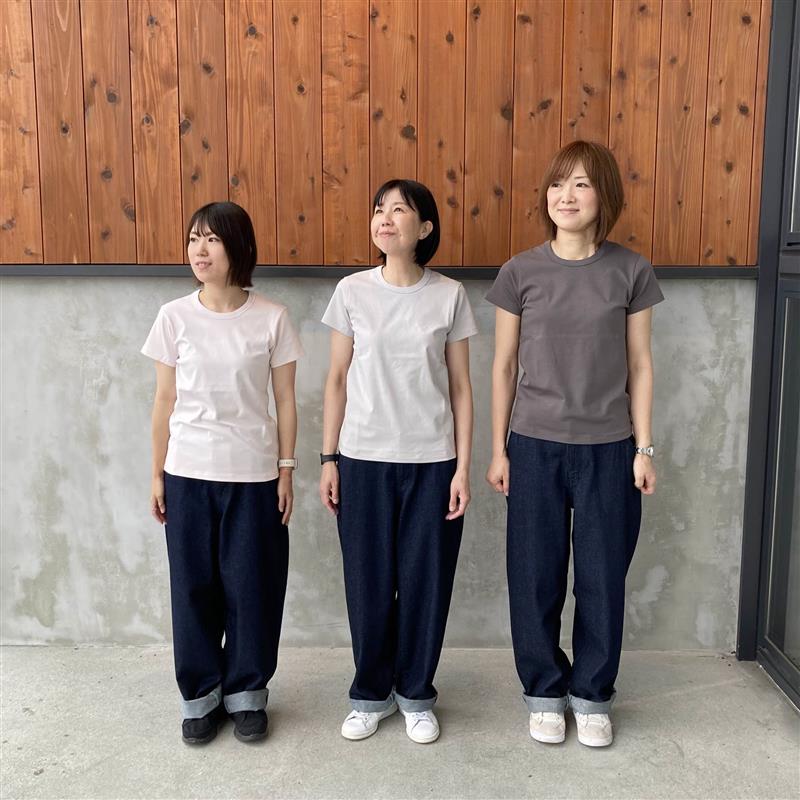 婦人　涼感汗じみしにくいクルーネック半袖Ｔシャツ①.
