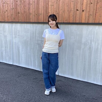 【コープさっぽろぬまのはた】コットン透かし編みニット ブラタンクトップ：164cm