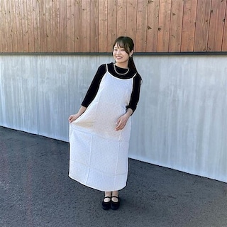 【コープさっぽろぬまのはた】なめらかサテン キャミワンピース：164cm