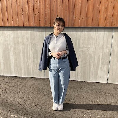 【コープさっぽろぬまのはた】洗える畦編みポロセーター：164cm