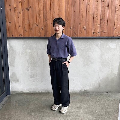【コープさっぽろぬまのはた】乾きやすい洗えるニット半袖ポロ：165cm