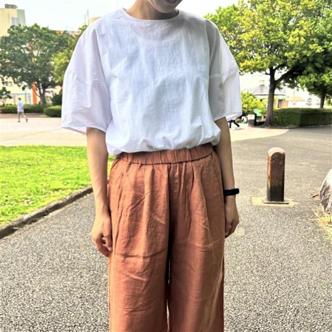 リネン洗いざらしイージーパンツ