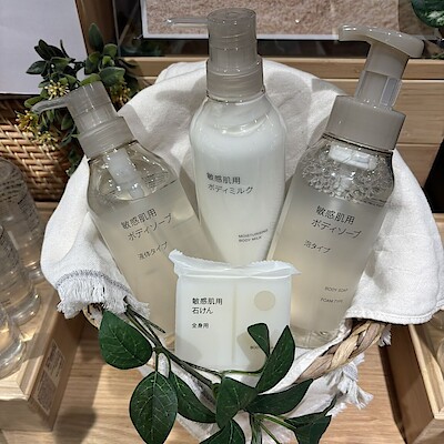 【イオン豊橋南】　新商品の敏感肌用ボディケアシリーズが入荷いたしております。