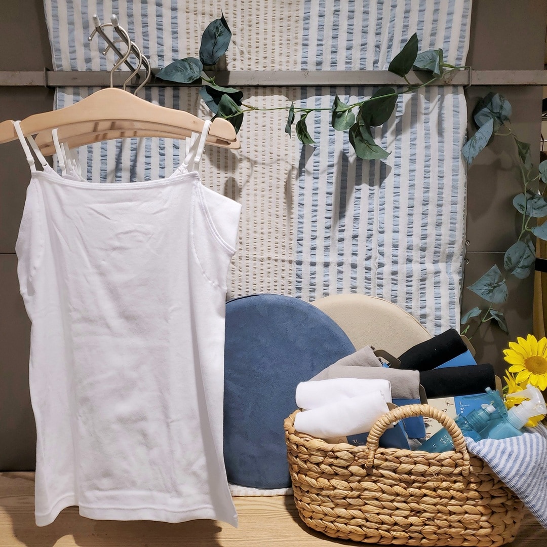 【イオンモール秋田】さらっと綿汗取りパッド付きインナー