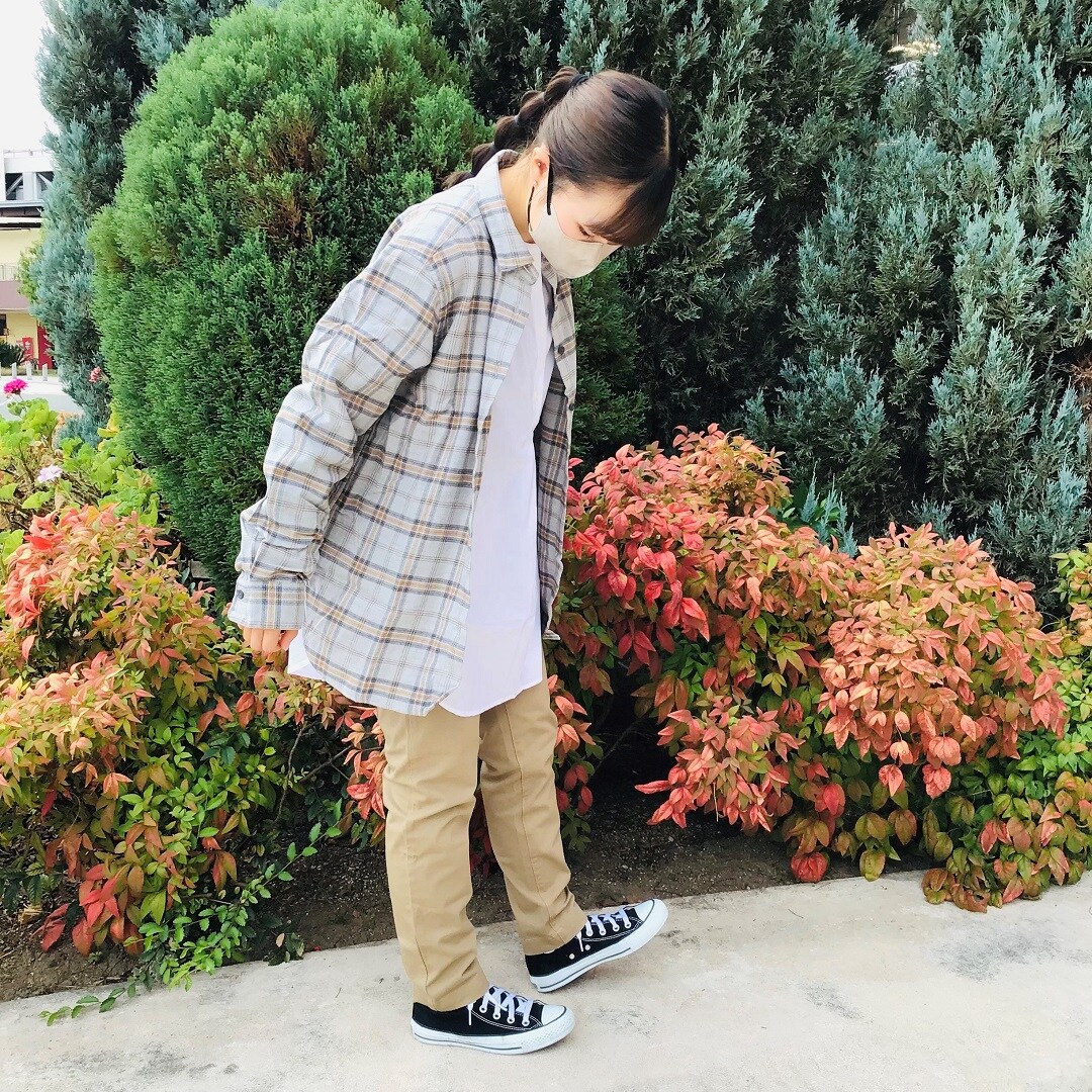 フランネル長袖シャツ