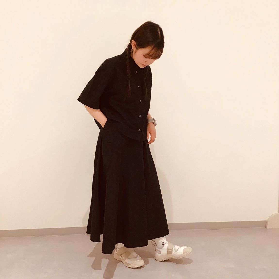 涼感ブロードシャツ、スカート