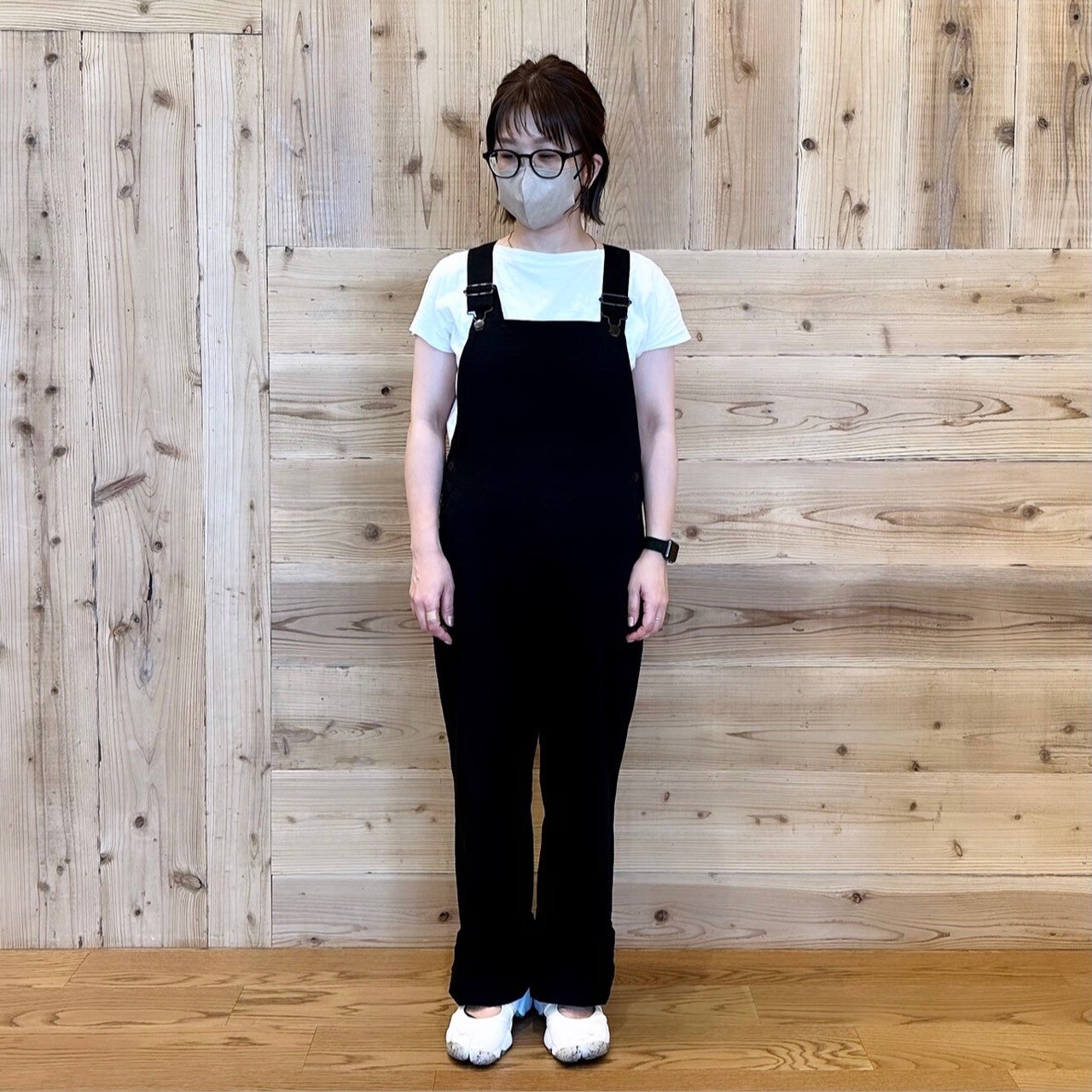 オーバーオール黒トップ画