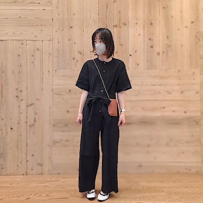 婦人 ヘンプ混ストレッチ ジャンプスーツ | 無印良品 