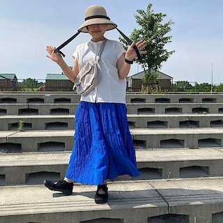 【道の駅なみえ】しわを楽しむスカートパンツ