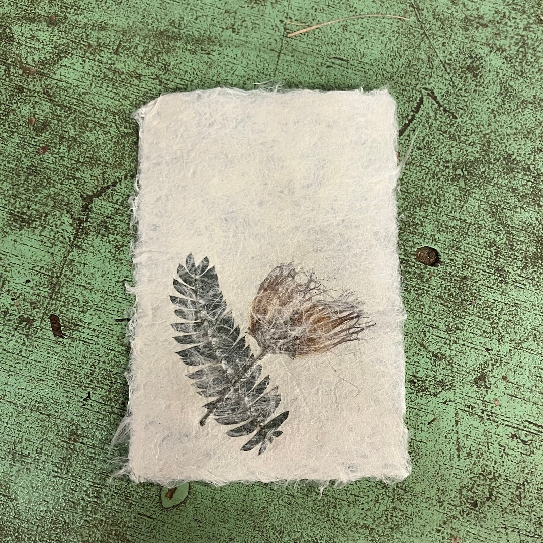 遠野和紙で作ったハガキの写真