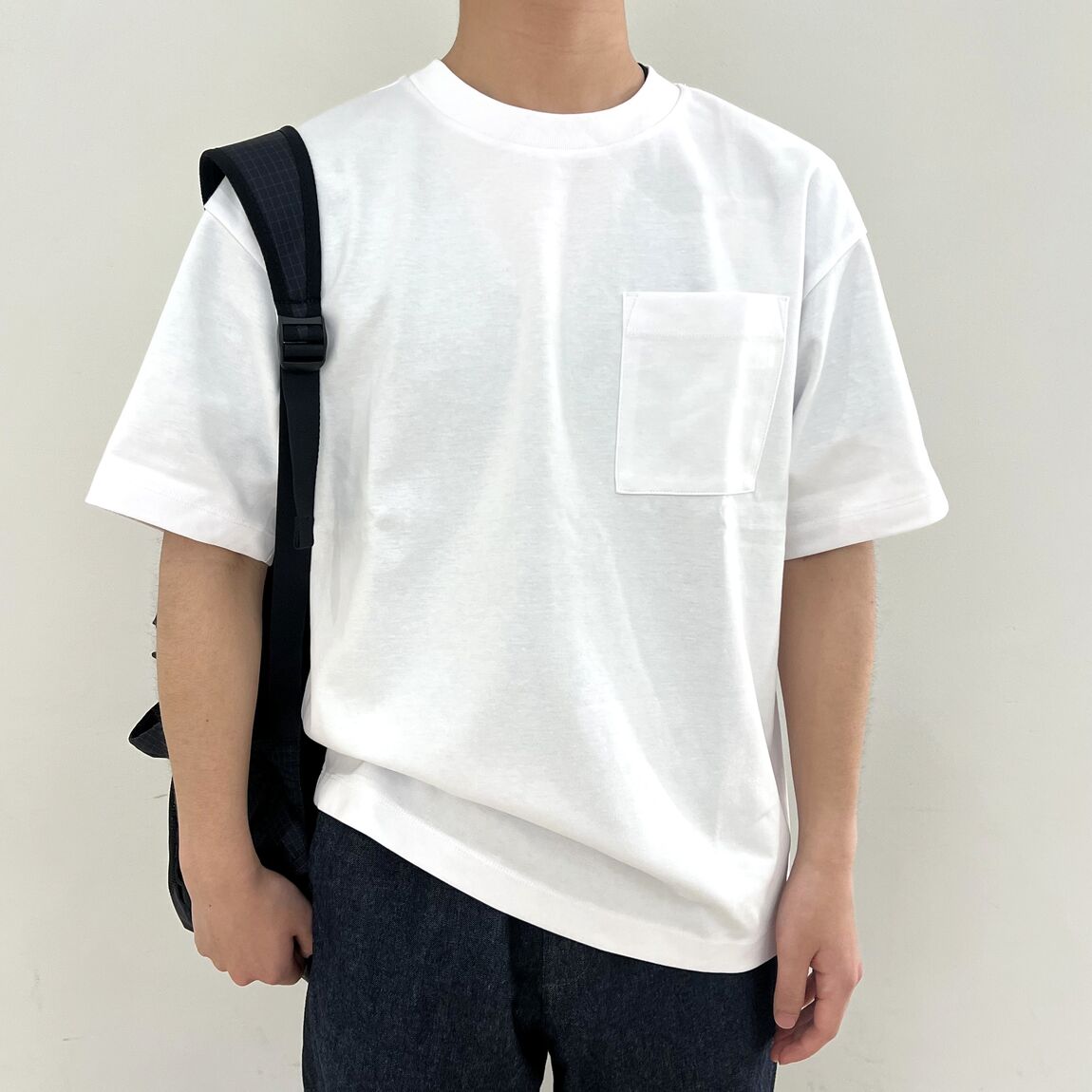 紳士　涼感半袖　着用イメージ