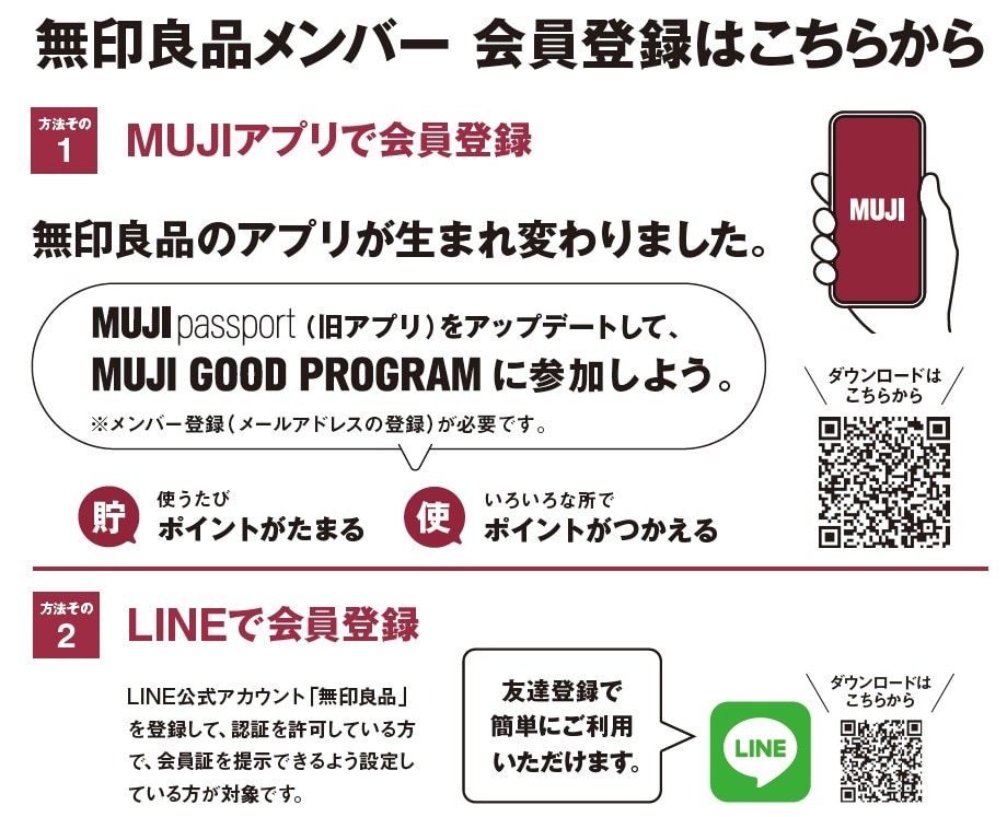 MUJI Passportアプリ